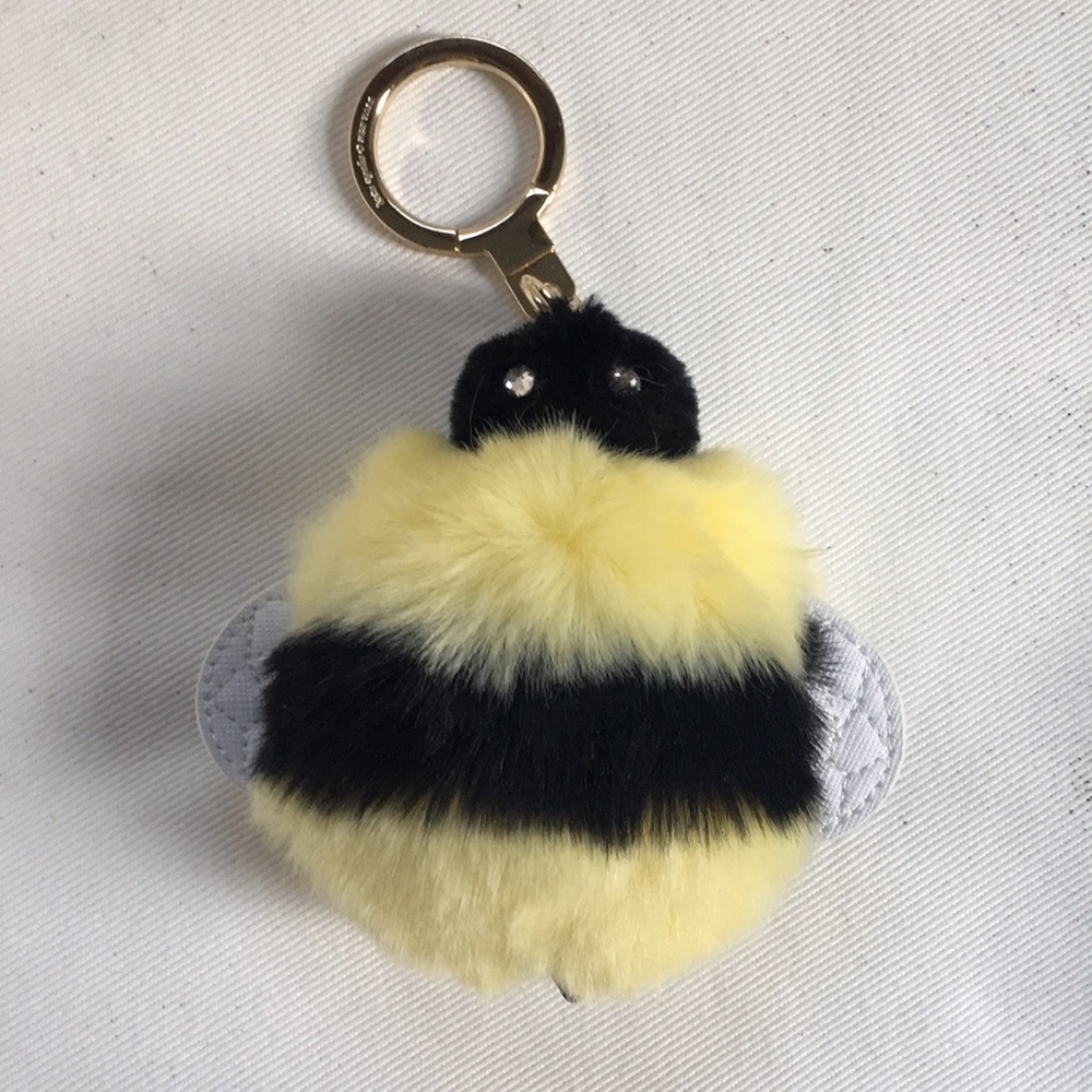 Kate spade bee Pom Pom keychain / bag charm